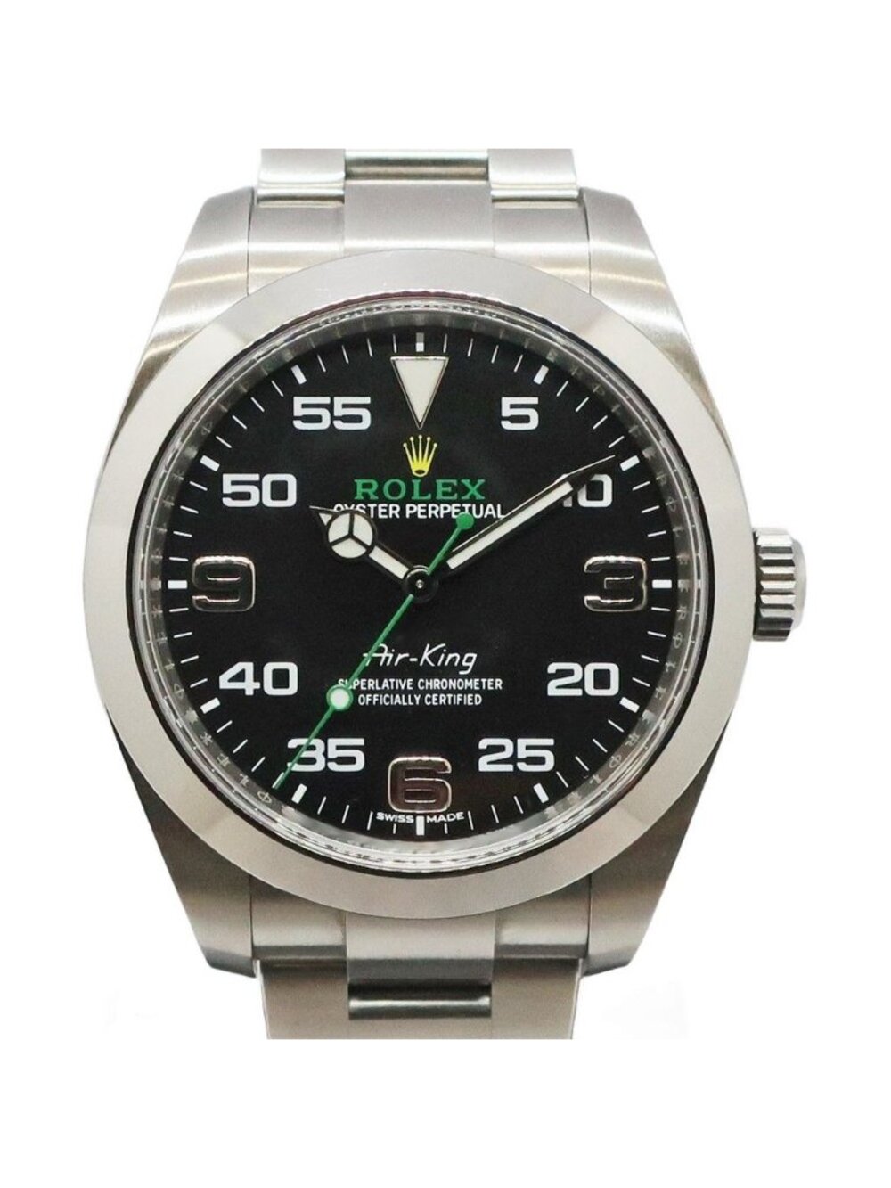 Rolex white: Air King Random Black SS Automatic Winding with 2019 Watch